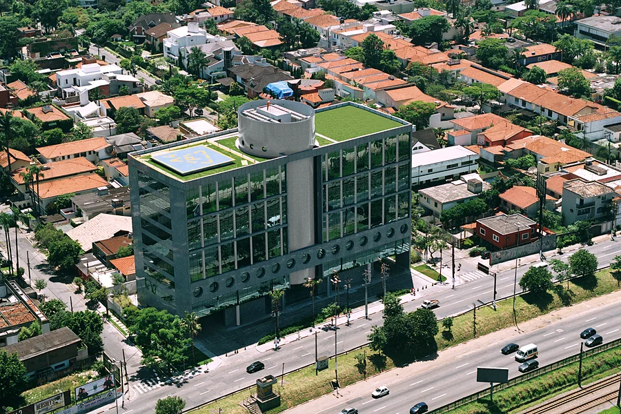 Vista aérea do Quadra Hungria em 2005. Foto.